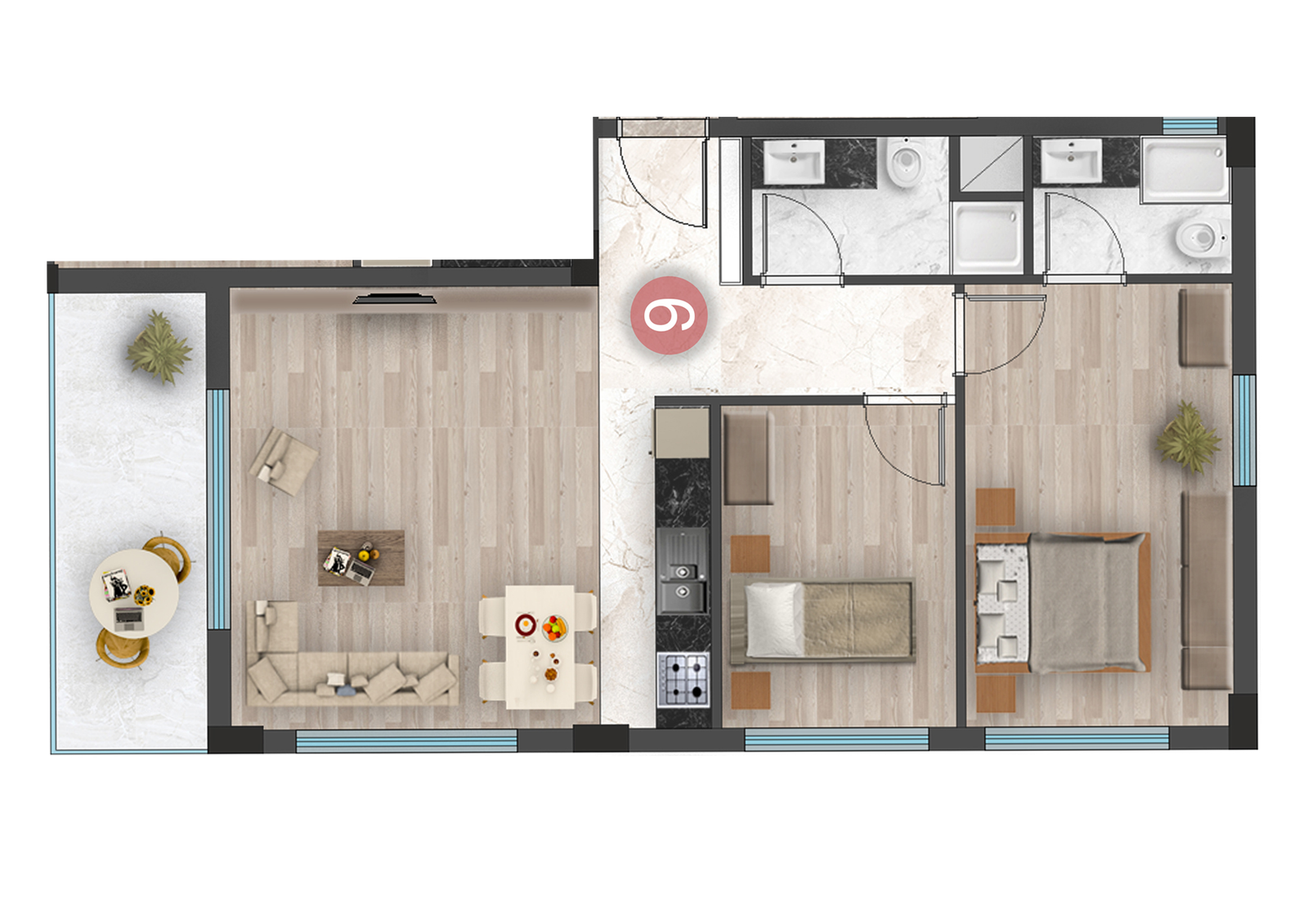 Luxury Apartments for Turkish Citizenship in Antalya