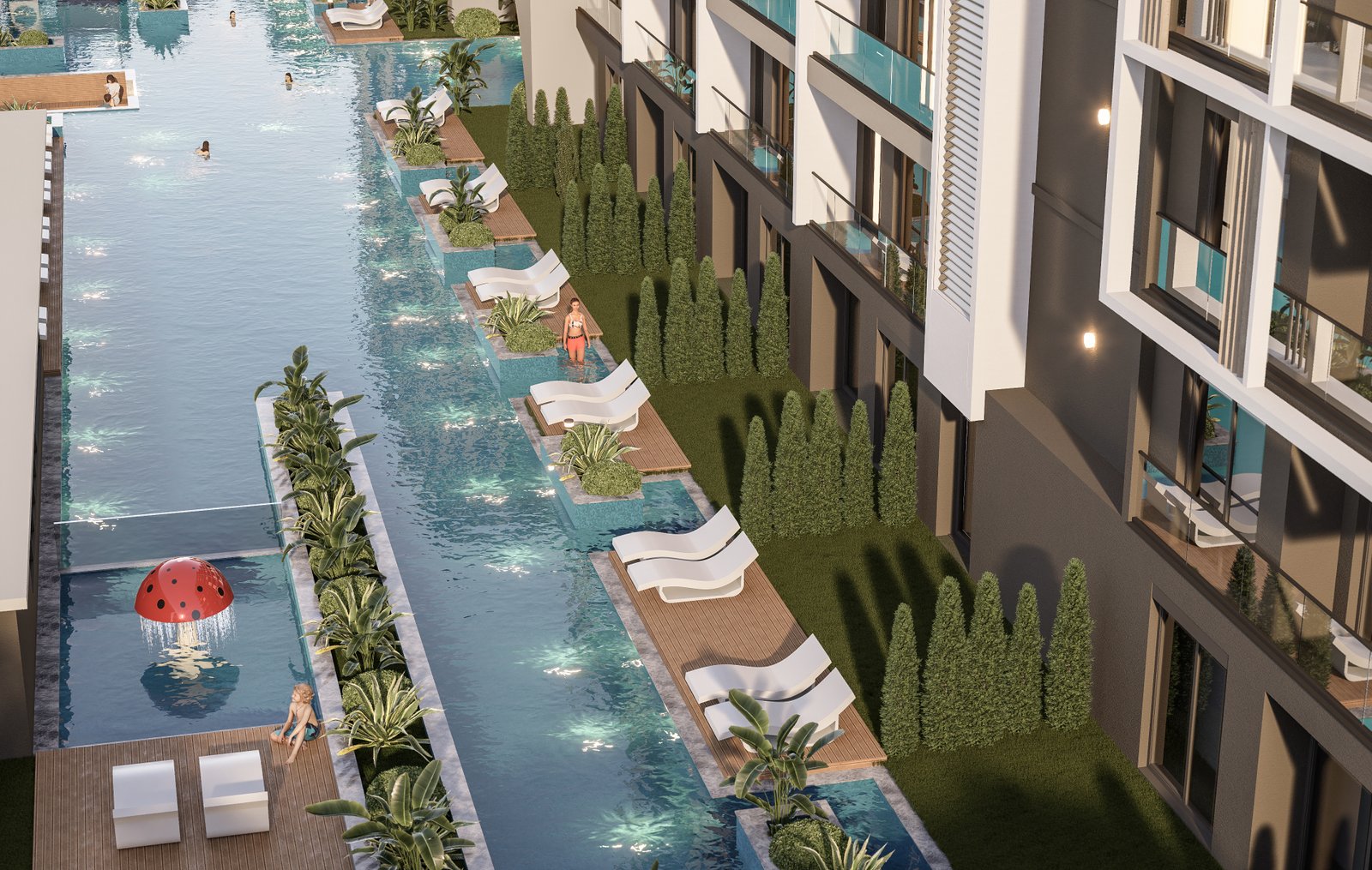 Luxury 2+1 Apartments in Antalya's Exclusive Residential Project Near Lara Beach