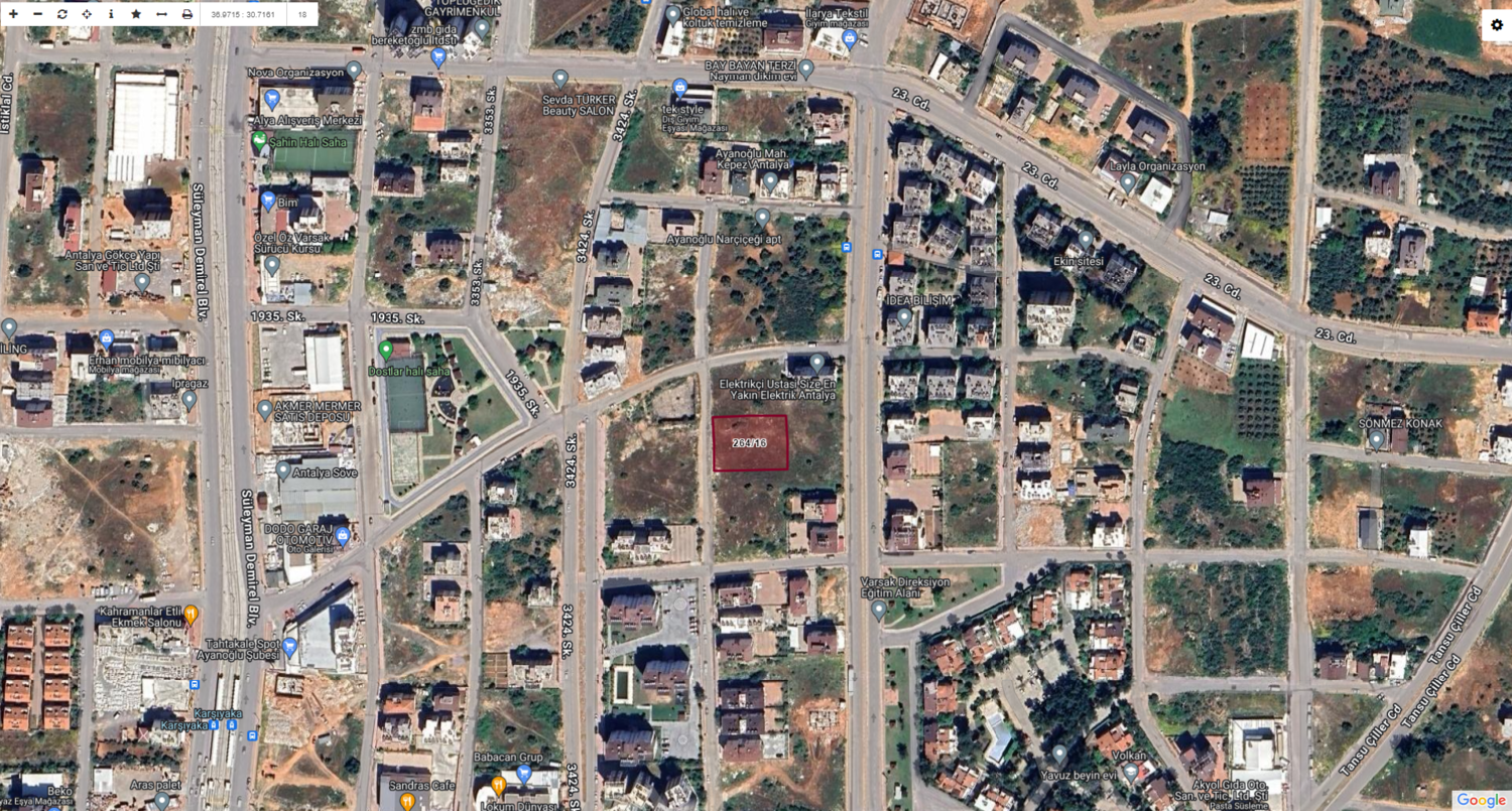 Prime Land for Sale in Antalya - Conveniently Located by Tramway and Main Street