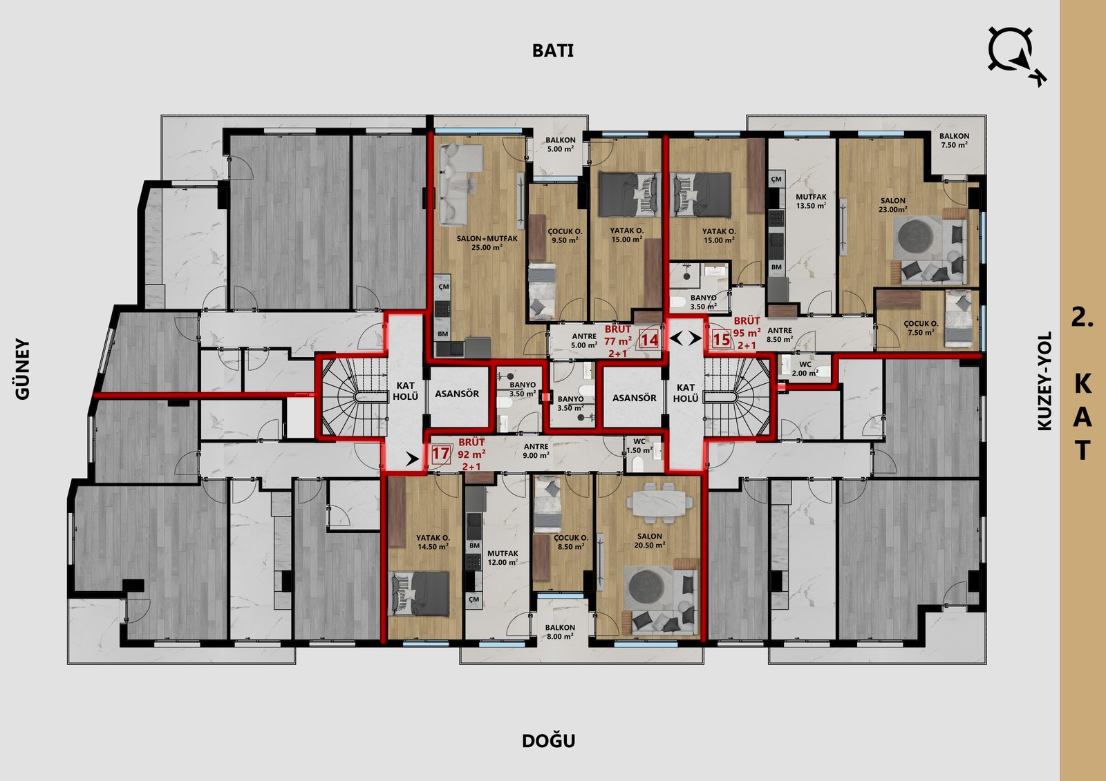 Luxury Duplex Apartments in Muratpaşa, Antalya - 500 Meters from the Sea