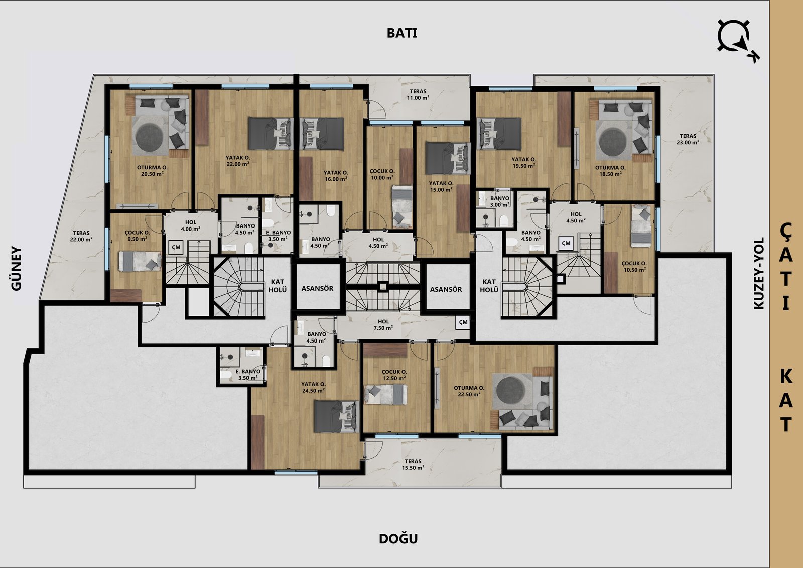 Luxury Duplex Apartments in Muratpaşa, Antalya - 500 Meters from the Sea
