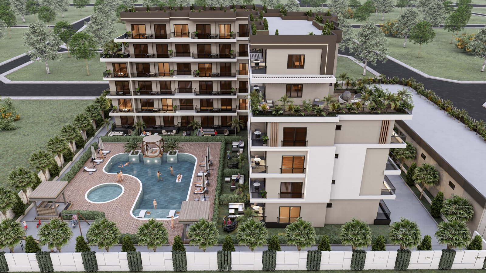 Antalya'da Satılık Premium İki Yatak Odalı Daireler